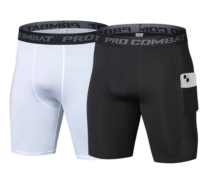 Compression Shorts Athletes - Celana Pendek Gym Pria dengan Kantong,
