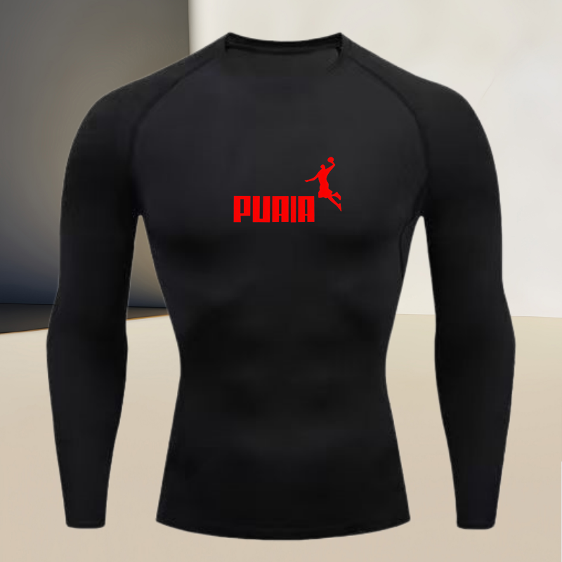Kaos olahraga pria lengan panj - T Shirt Tight Fit ulasan dan harga