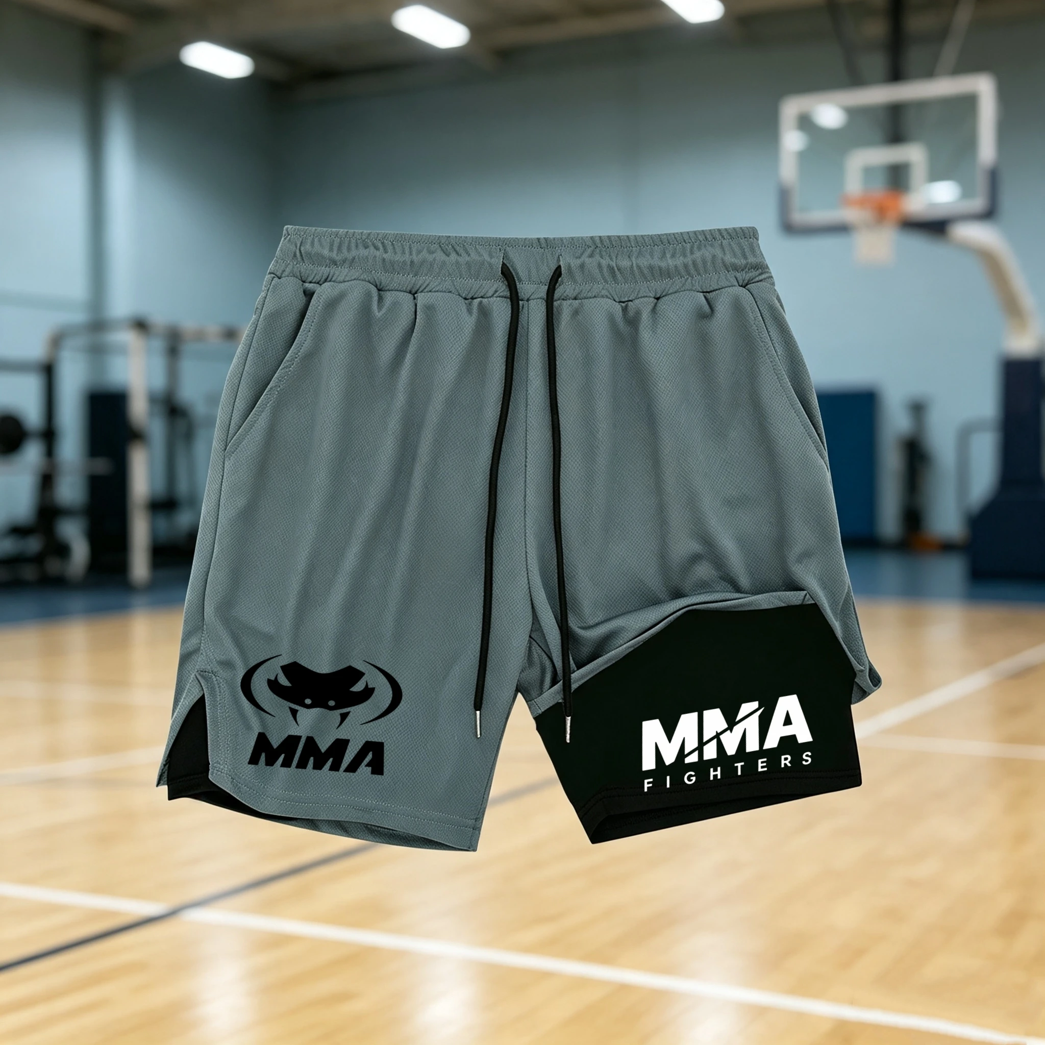 Celana Pendek MMA 2 in 1 untuk - Compression Shorts Athletes ulasan dan harga