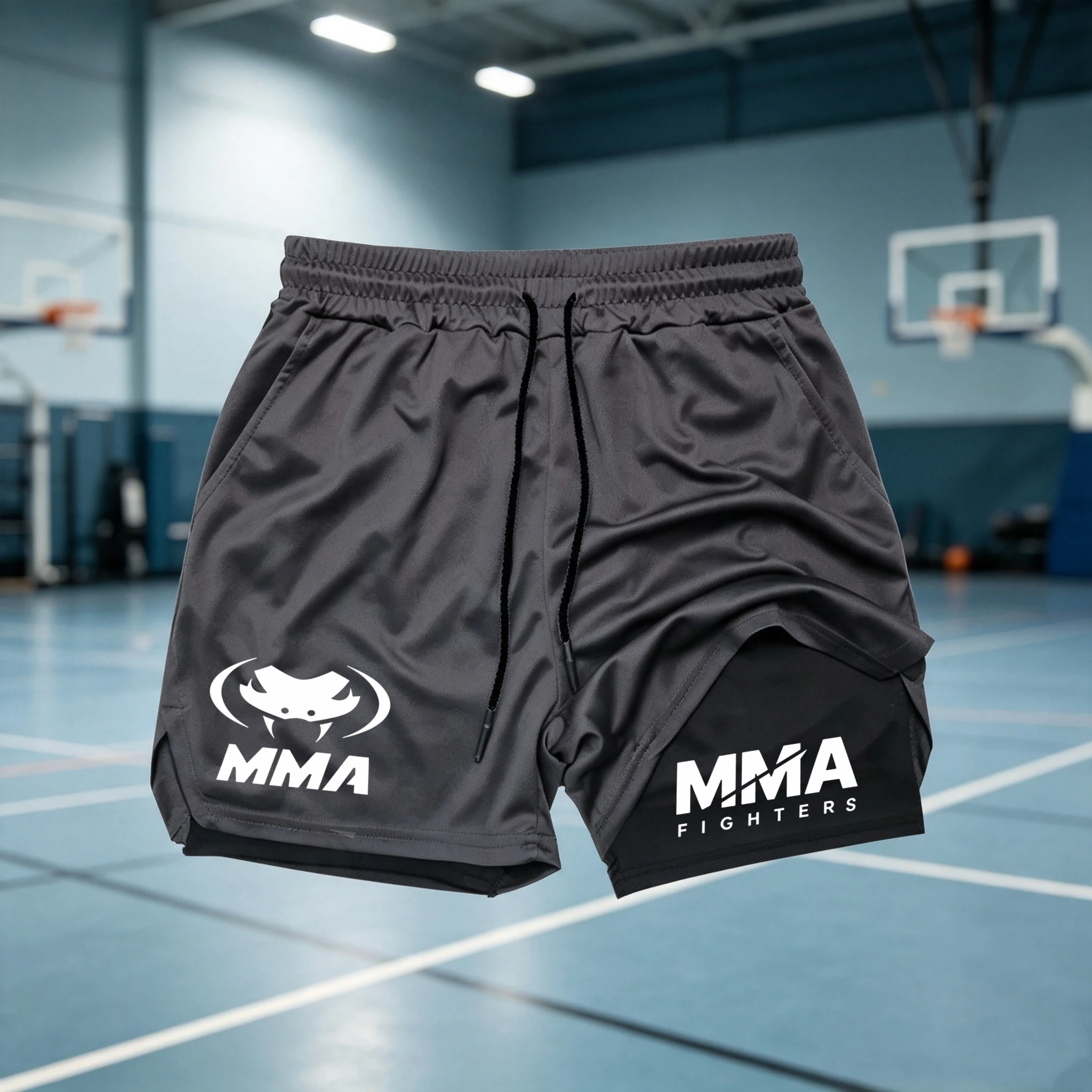 Celana Pendek MMA 2 in 1 untuk - Compression Shorts Athletes ulasan dan harga